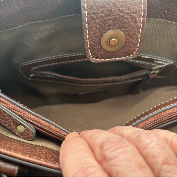 b.o.c.  LEATHER AMERICANA  BROWN LEATHER BAG HAND & SHOULDER STRAP MEDIUM - Picture 12 of 16